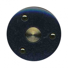 Bouton polyester marine avec base métallisée or en 19,23,28 mm