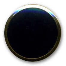Bouton en mtal dor et laque noire de 18,23,28 mm