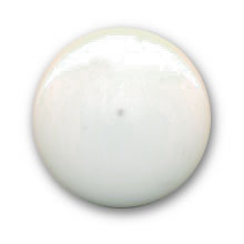 Bouton lgrement bomb en polyester blanc en 14,18,22,27 mm
