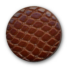 Bouton nylon faon cuir grain marron en 15,20,25 mm