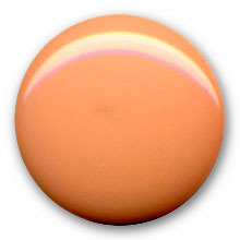 Bouton lgrement bomb polyester orange  en 14,18,22,27 mm