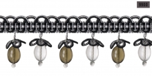 Frange perle DIVA de 45mm de haut Disponible en 12 coloris