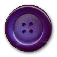 Bouton violet polyester bord brillant centre satin 14 mm