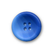 Bouton bleu en polyester chin en 15 et 18 mm