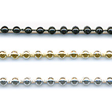 Chaîne de perles de 4mm sur fil au mètre ou pièce de 23 mts