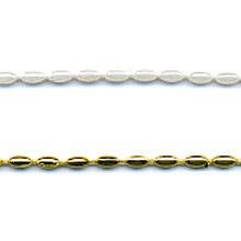 Chaîne  de perles grain de riz sur fil au mètre ou pièce de 23 m