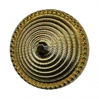 Bouton métallisé or en 23 et 28 mm