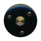 Bouton en polyester noir avec base métallisée or en 19,23,28 mm