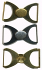 Boucle agrafe métal poli pour ceinture élastique en 30, 40 mm