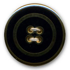 Bouton en métal doré avec laque noire en 18,23 et 28 mm