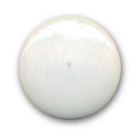 Bouton légèrement bombé en polyester blanc en 14,18,22,27 mm