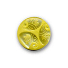 Bouton jaune en polyester gravé pour chemisier en 12 et 15 mm